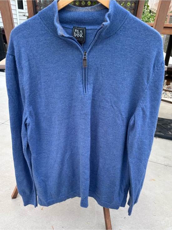 Jos. A. Bank Other - Jos A Bank Traveler Men's Blue Half-Zip Knit Sweater 100% Merino Wool size XL